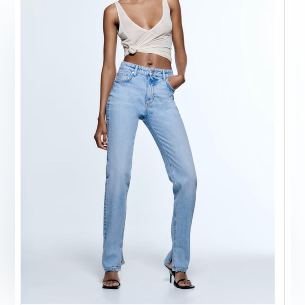 Zara Split Hem Jeans
